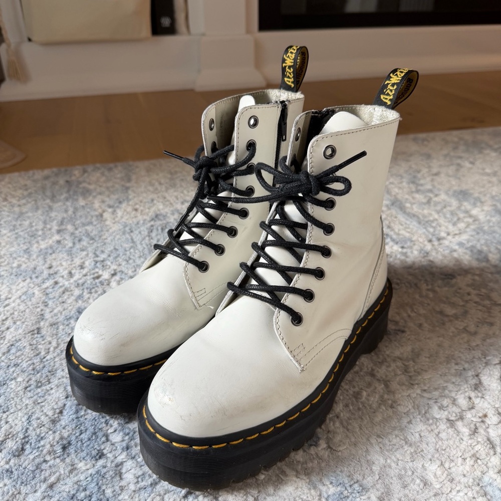 White Doc Martens Zippered Platform
Jadon Boots Size 7